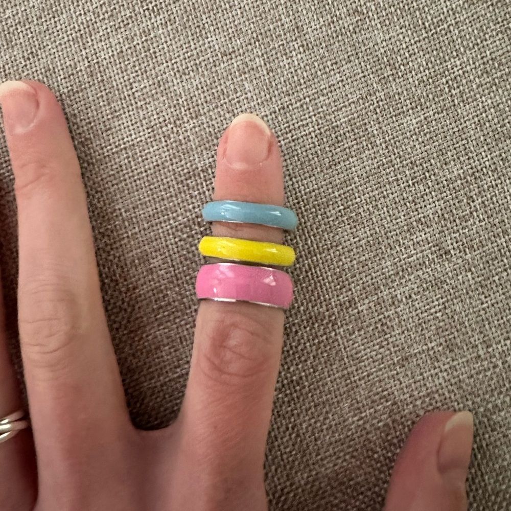 Wonderland Enamel Ring Stack - image 6